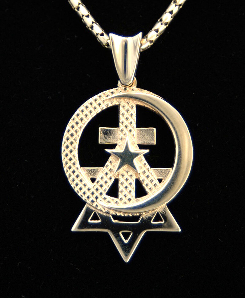 Pendant for Peace- Small 24K Gold — Rowe Fine Art Gallery